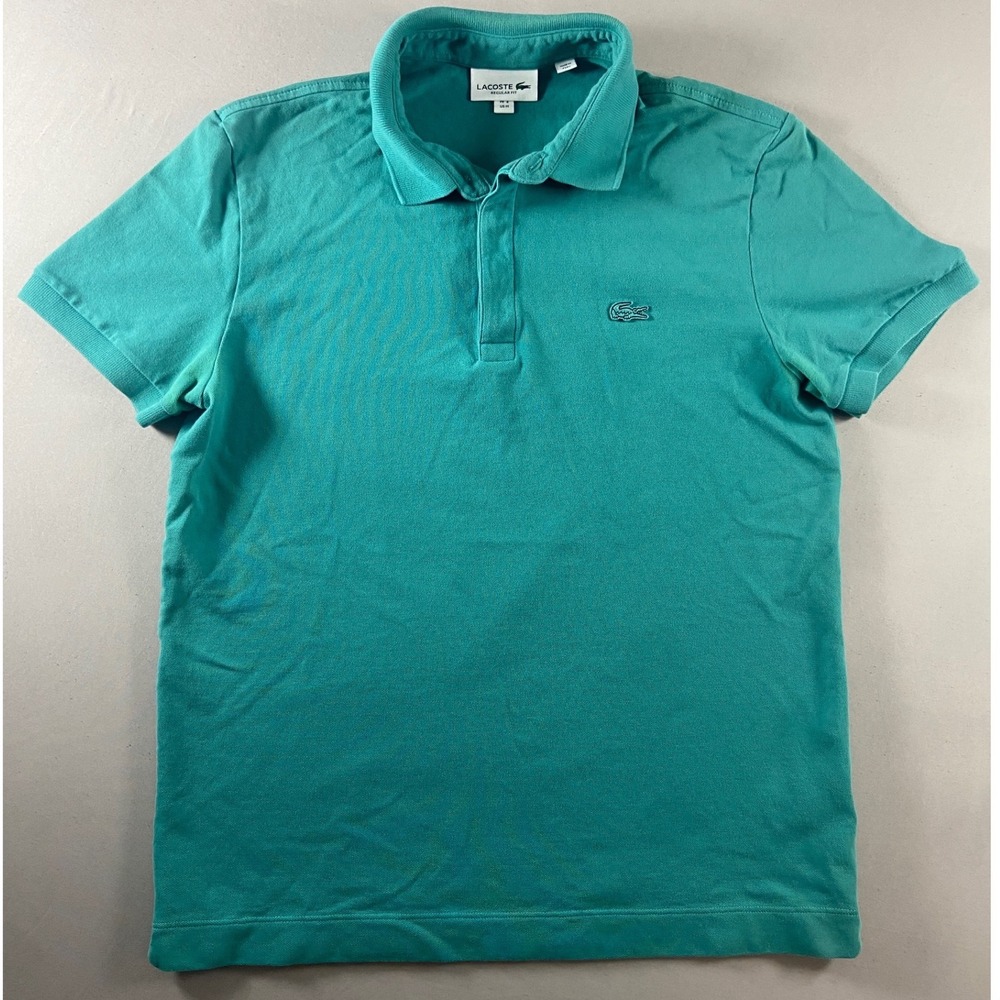 Lacoste Regular Fit Polo Shirt Teal Green Men US M